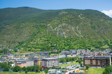 Fototapeta na wymiar view of the capital of Andorra