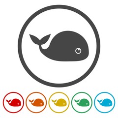 Vector image of a big whale - Illustration 