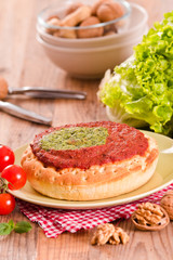 Calzone with walnuts and endive. 