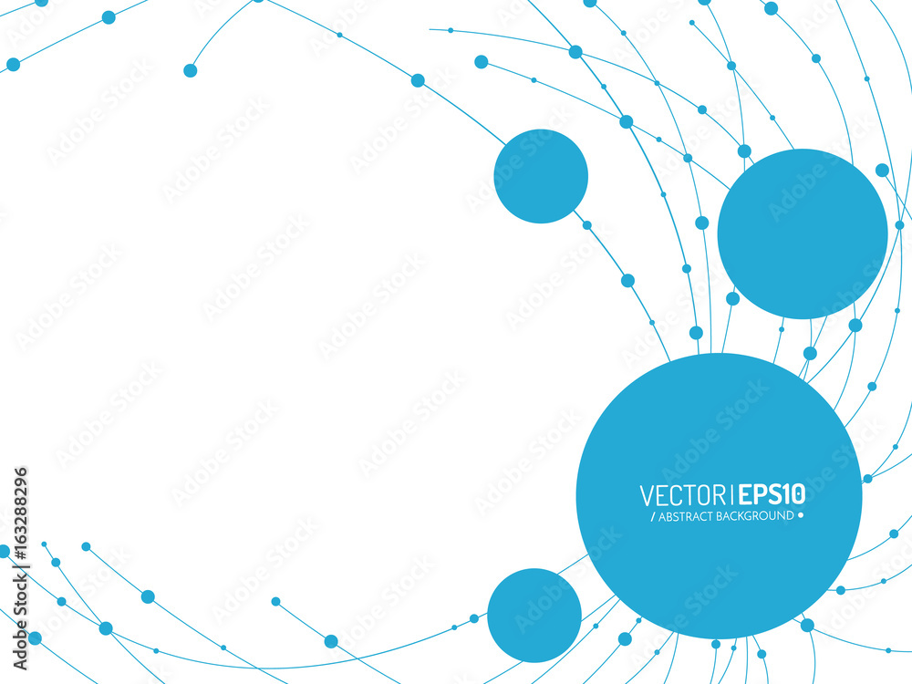 Poster connected lines and dots. network sign. vector illustration