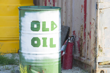 Used Oil barrel / Drum at the racetrack