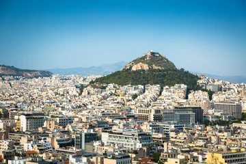 Schilderijen op glas Cityscape of Athens  Greece. © nadianb