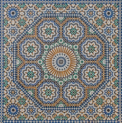 Traditional oriental Moroccan mosaic, Meknes, Morocco