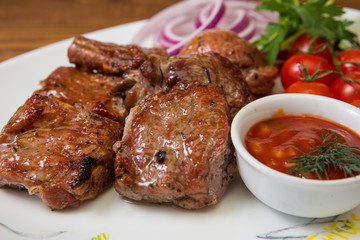 Meat, steak, shish kebab