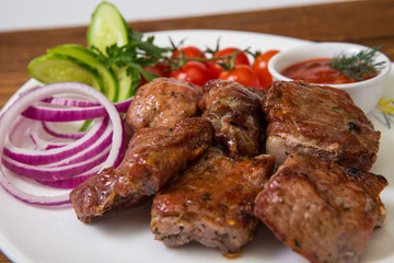 Meat, steak, shish kebab
