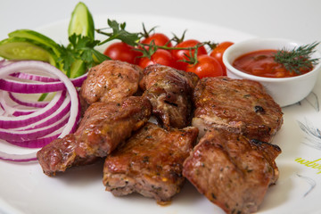Meat, steak, shish kebab