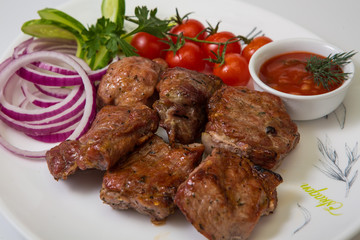Meat, steak, shish kebab