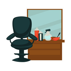 Chair in beauty salon