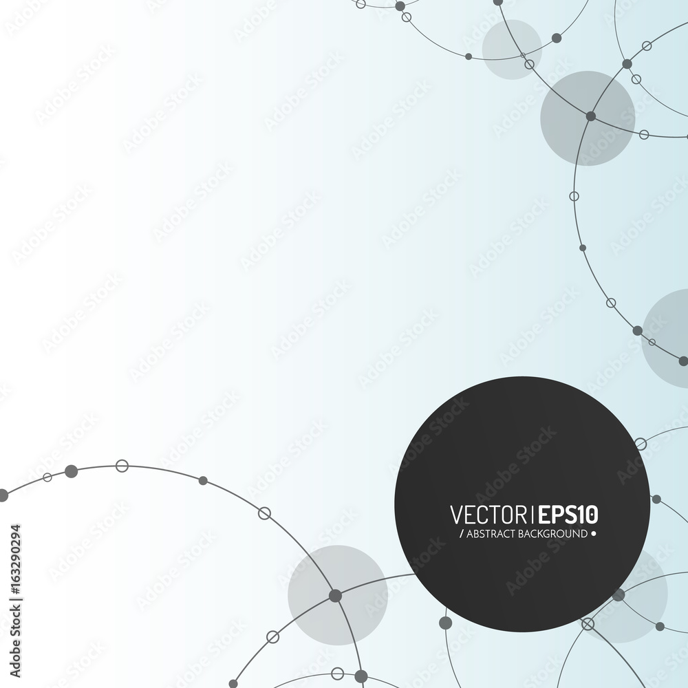 Poster connected lines and dots. network sign. vector illustration