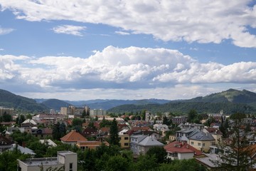 Clouds over the town. Slovakia