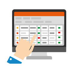 Hand using touchscreen