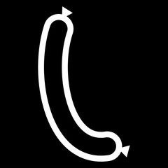 Sausage  the white color icon .