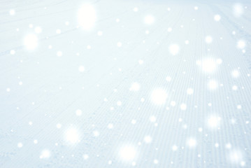 Beautiful winter landscape with snow covered trees