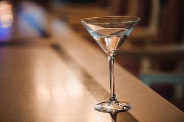 Glass of matini. Vermouth cocktail.