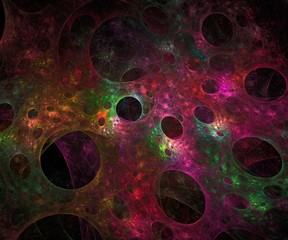 abstract bright multicolored fractal computer generated image, background for text labels