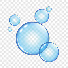 blaue transparente seifenblasen