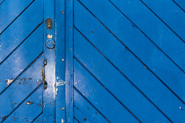 Locked blue Timber Gate