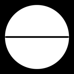 Medical pill  the white color icon .