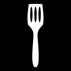 Kitchen spatula  the white color icon .