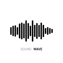Sound wave on white background. Music equalizer. Vector