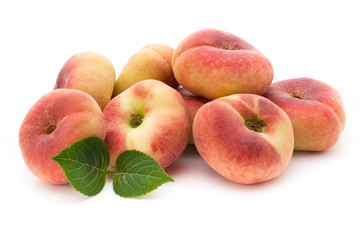 Peach. Fruit with isolated on white background.