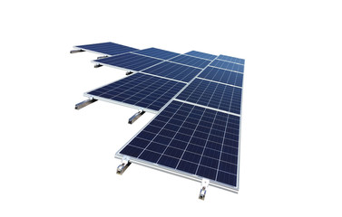 Solar Panels isolated in white background for solar energy concept images.