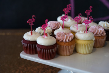 Flamingo Topped Cupcakes