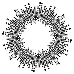 equalizer music sound wave circle vector symbol icon design.
