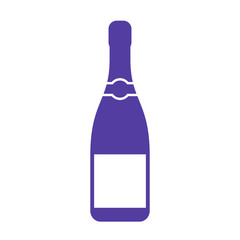 Champagne bottle vector icon