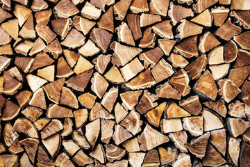Wood logs natural background