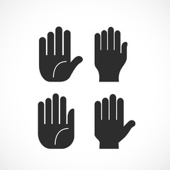 Human hand palm icon
