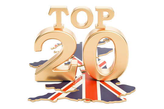 UK Top 20 concept, 3D rendering