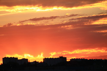 russian golden sunset