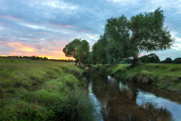 Sunset at Beverley Brook, Richmond UK