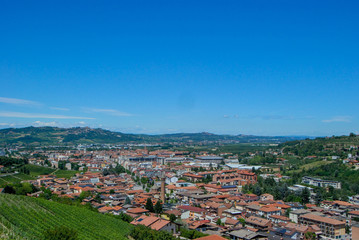 View of the city of Alba, Piedmont - Italy