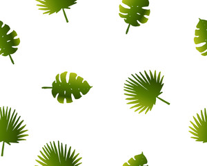 Vector seamless tropical leaves pattern - 163302285