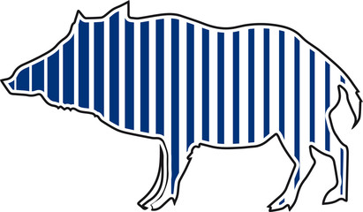 wildschwein design streifen