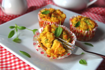 картофельно -морковная запеканка со шпинатом