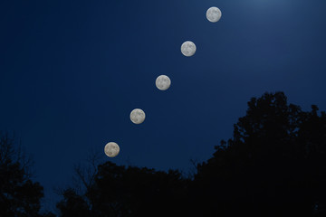 6 Minute Increments of the Rising Moon