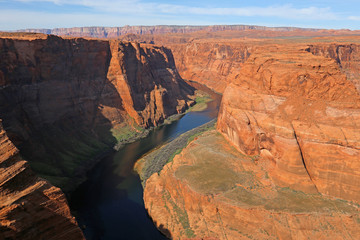 The famous Horseshoe Bend on the Colorado River, located just outside Page, Arizona, USA...