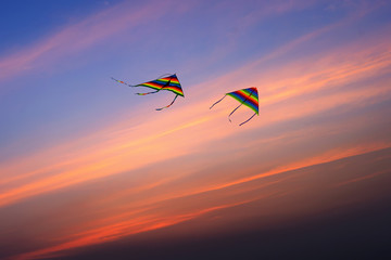 colorful kite flying in the wind