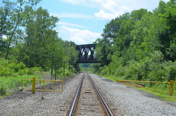 Railroad Tracks and Railroad Trestle