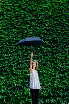 girl holding umbrella