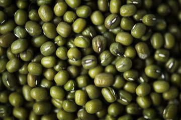 Closeup of mung bean seeds product