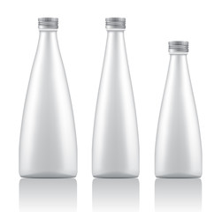 Set of Realistic Glass Bottles : Vector Illustration