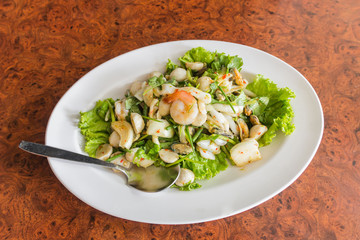 Stir fried seafood.