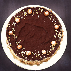 Chocolate cake, a beautifully decorated cake, a piece of cake