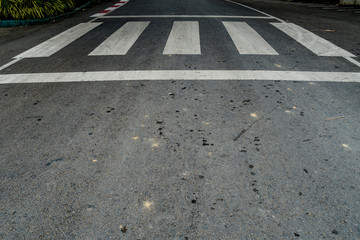 Crosswalk on asphalt road