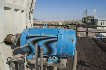 480 volts 250 HP electric motor on coling tower, geothermal power plant