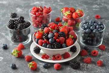 Salad of fresh forest berries